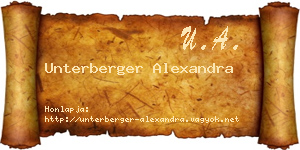 Unterberger Alexandra névjegykártya